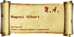 Magosi Albert névjegykártya